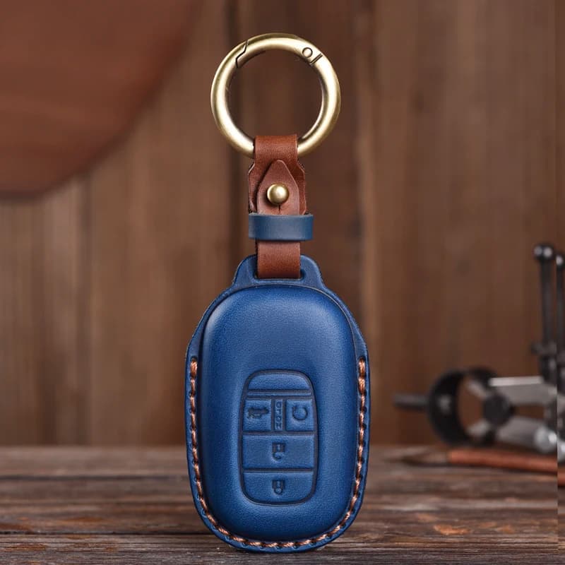 Genuine Leather Protector For Honda Key Case Civic Gen HRV CR-V ZR-V Pilot Vezel Key Case Cover Fob
