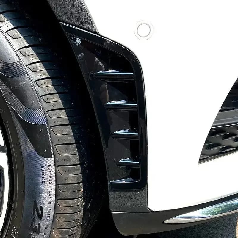 For Mercedes Benz GLC X253 2020-2022 ABS Carbon Fiber Car Front Bumper Fender Air Outlet Cover Trim Exterior Car Accessories