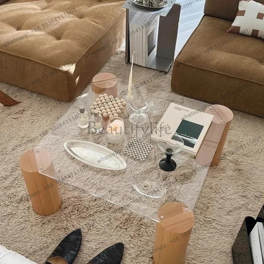 Nordic Acrylic Coffee Table Modern Simple Home Living Room Coffee Table Dining Table Designer