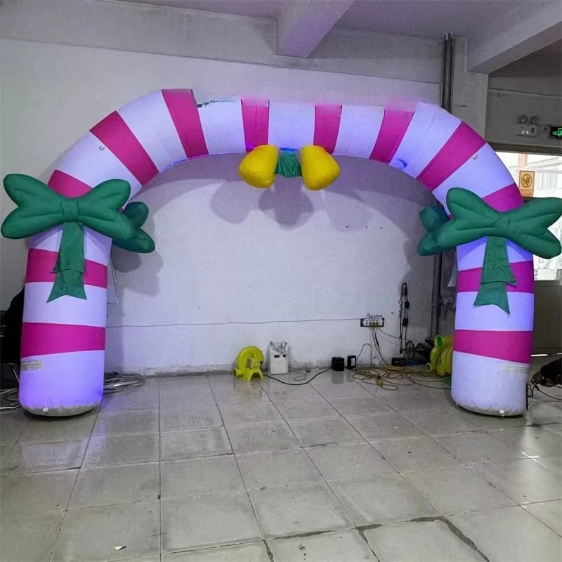 3 meters high inflatable Christmas candy arch Christmas street arch decoration inflatable, arch