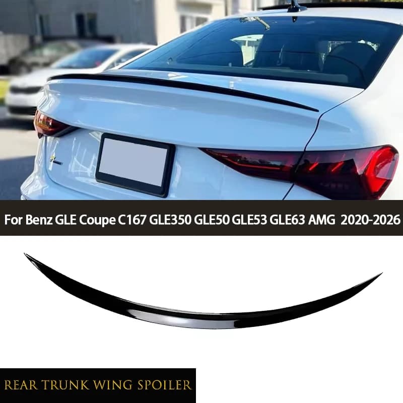 Car Exterior Tuning Rear Trunk Lid Spoiler Wing Stickers For Mercedes Benz GLE Coupe C167 GLE350 GLE50 GLE53 GLE63 AMG 2020-2026