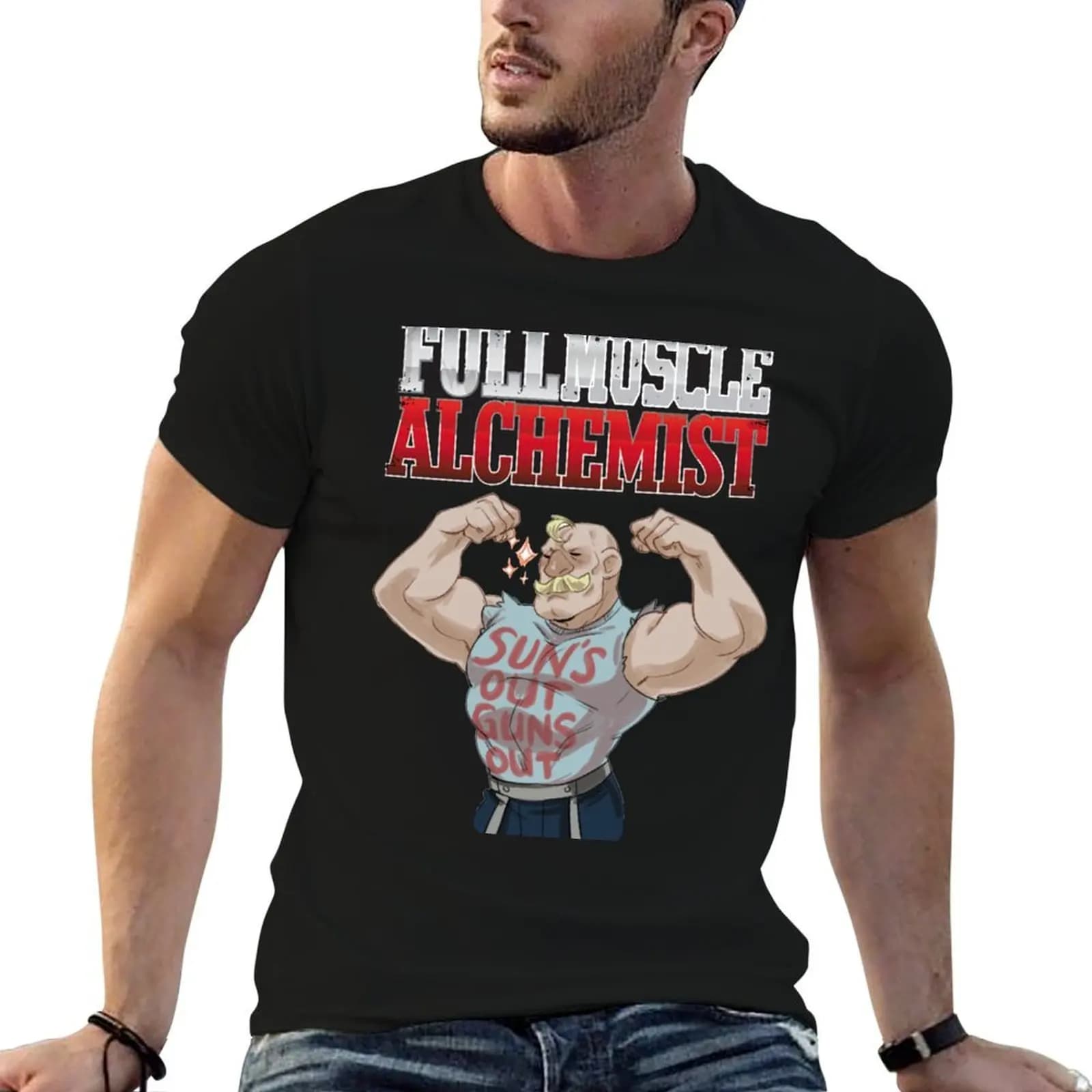 Full Muscle Alchemist T-Shirt cotton man t-shirts man clothes mens workout shirts