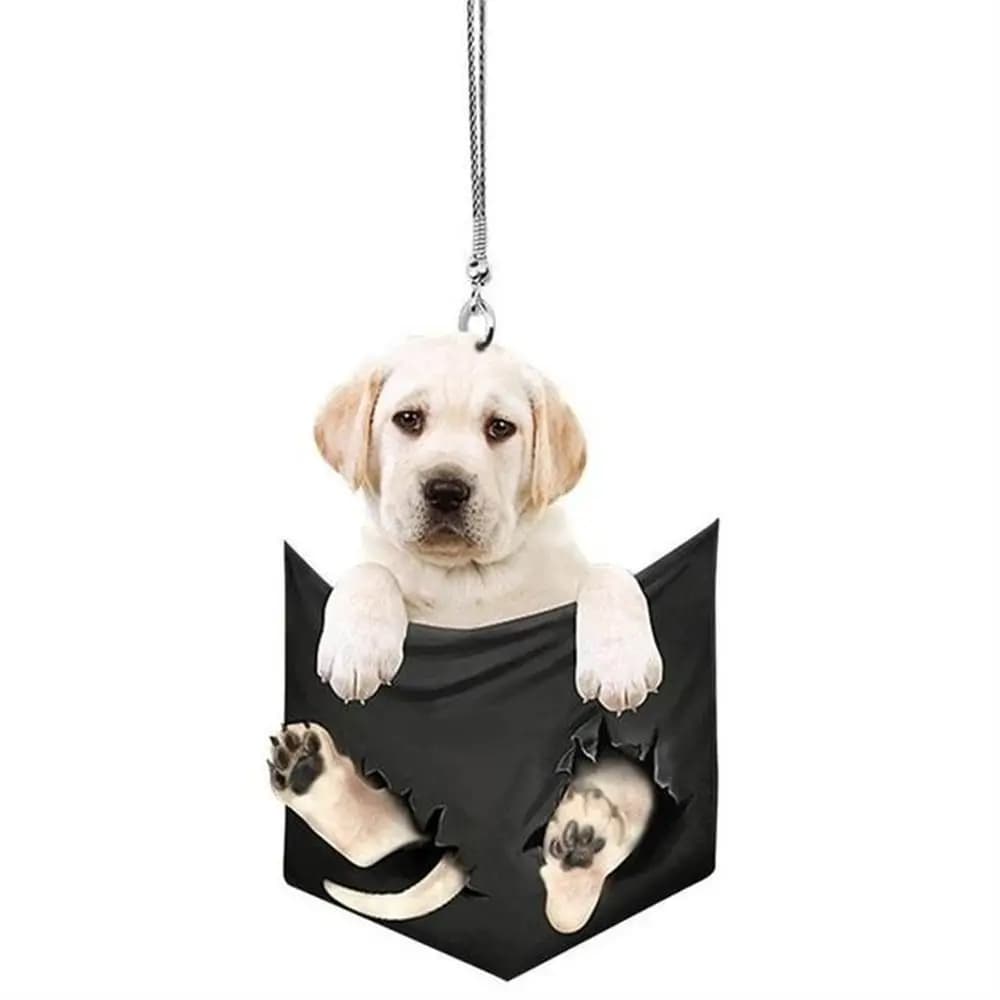 6 Styles Car Decoration Animal Pendant Funny Car Pocket Pendant Dog Hanging Ornament Rearview Mirror Hanging Puppy Car Hanging