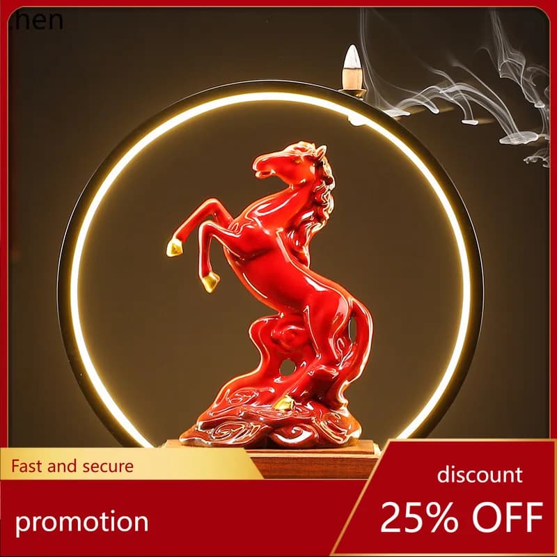 HXL Ceramic Zodiac Horse Ornament Creative Office Craft Decoration