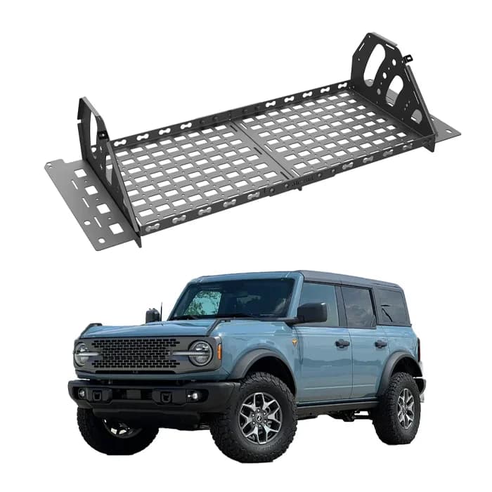 Rear Trunk Storage Rack For Ford Bronco 2021 Black Cargo Rack Luggage Shelf 4x4 Interior Accessories Auto Part Tailgate Table