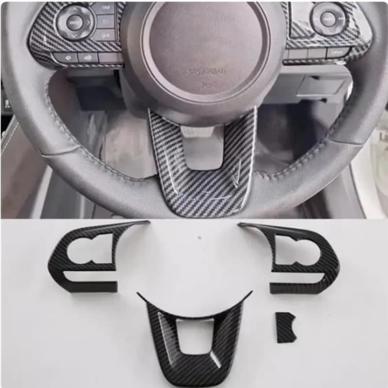 Interior steering wheel button frame cover trim/gear head ABS chrome sticker For Toyota vios 2023-2024 auto accessories