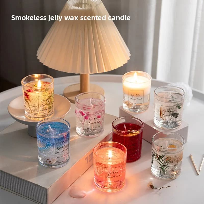 New Jelly Candle Home Bedroom Romantic Fragrance Hotel Glass