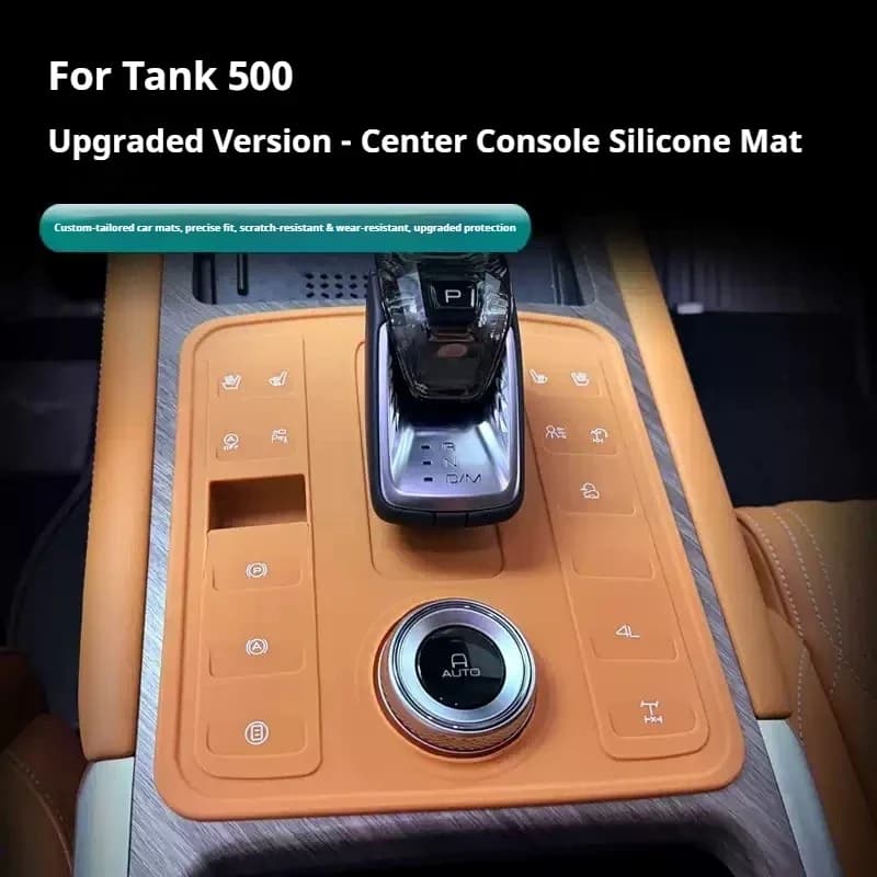 For GWM Tank 500 Hi4-T Car Central Control Dustproof Silicone Pad Scratch and Dust Gear Panel Protection Pad Car Accessories