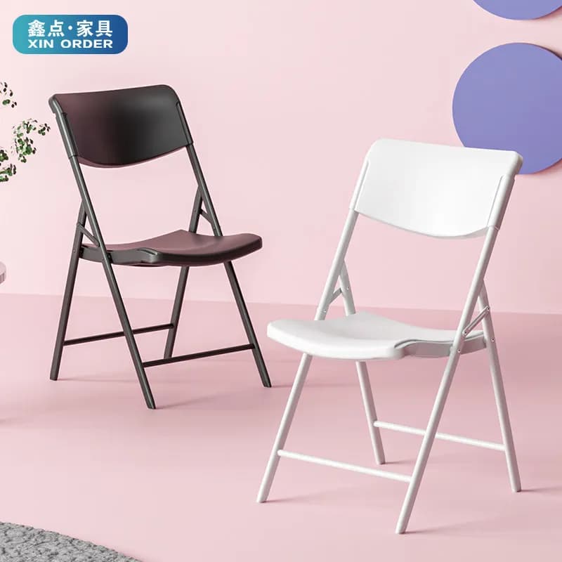 Hxl foldable stool - portable plastic chair for food stalls, training, and office use