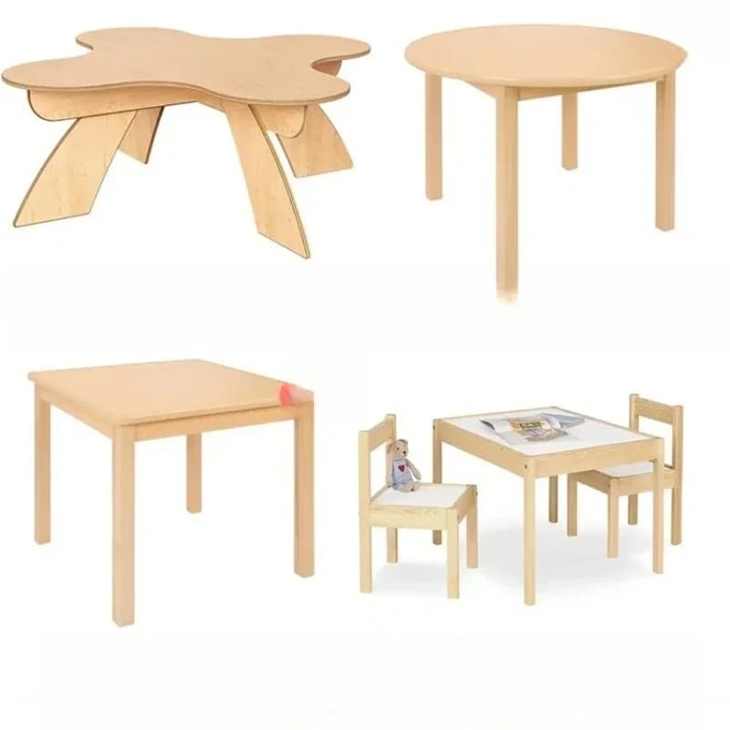 Classroom furniture Wooden tables and chairs Sets Kindergarten and bedroom daycare supplies