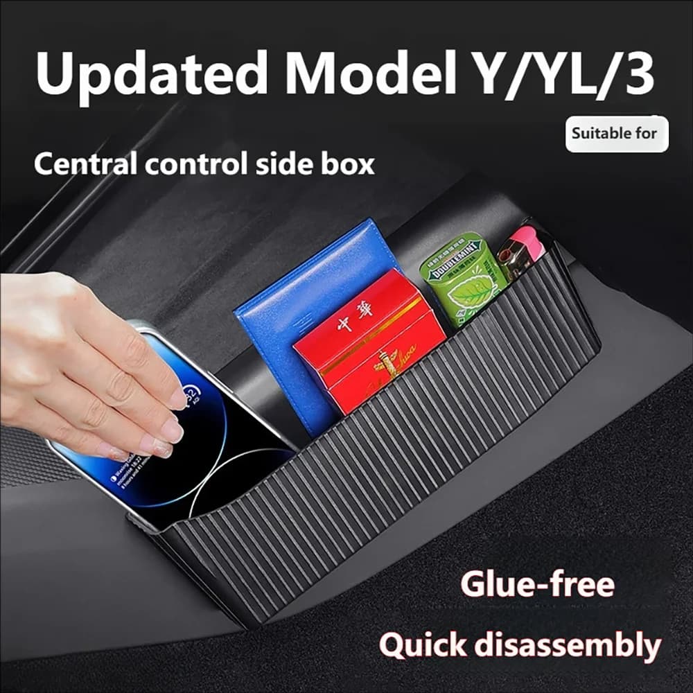 For Tesla Updated Model YL Model Y Model 3 2025 2026 Seat Storage Box Central Interior Gap Storage Box Modification Special
