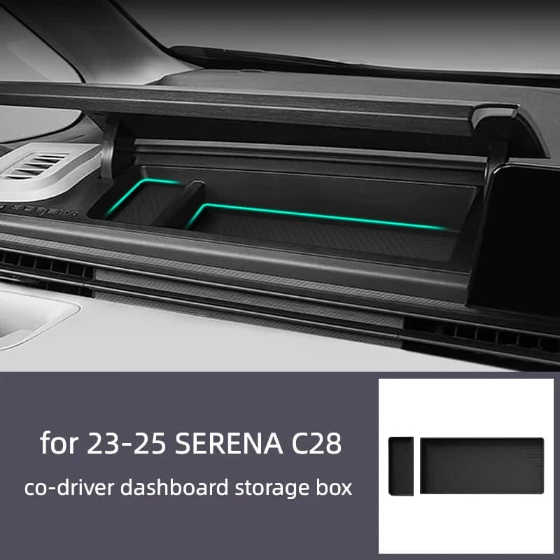 Applicable to 23-25   SERENA C28 co-driver dashboard storage box car storage box interior accessories