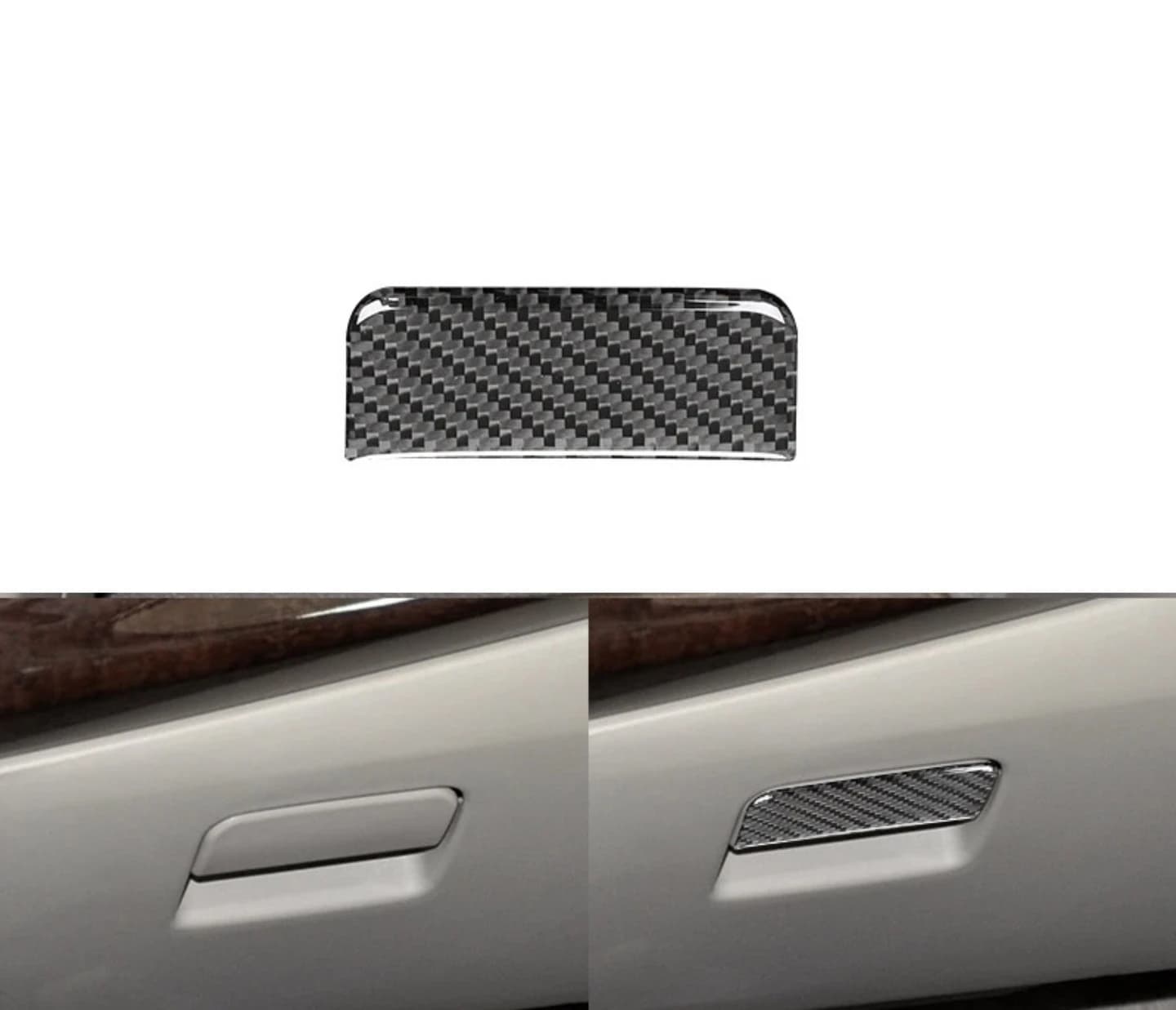 Fit For Mitsubishi Lancer 2008-2015 Car Box Handle Cover Sticker Carbon Fiber Interior Accessories