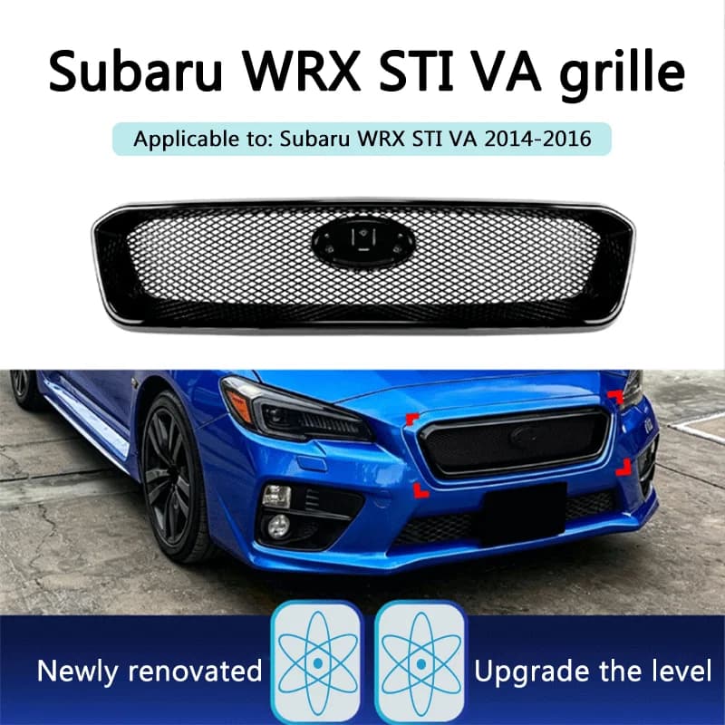 1 Set Black ABS Honeycomb Grille Exterior Tuning Modification Accessories For Toyota Subaru WRX STI VA 2014‑2016 Style