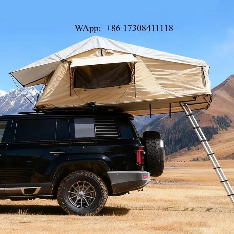Waterproof Aluminum Alloy Quick Open Soft Top Roof Rack Car Mounted Outdoor Camping Leisure Equipment