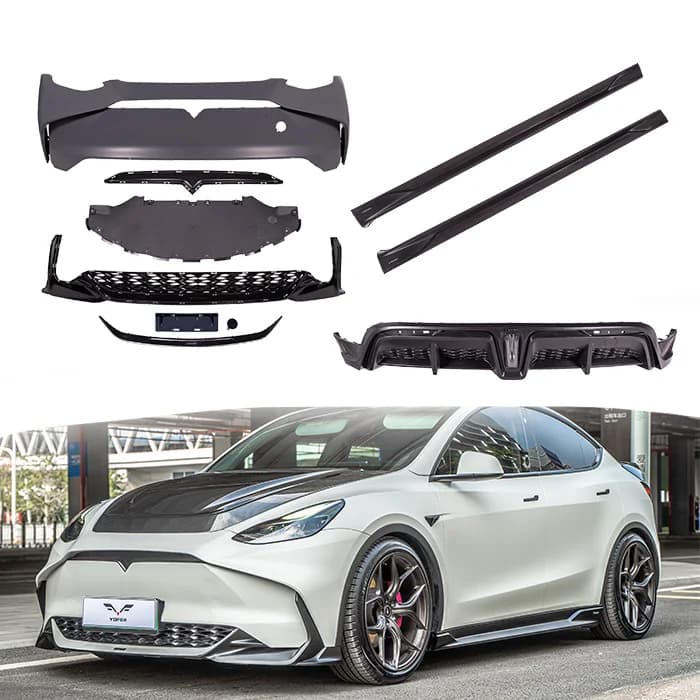 Factory Wholesale Car Modified Parts Upgrade Bumpers Splitter New Style Body Kit Car Bumpers For  Model Y