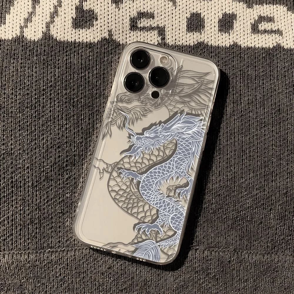 Chinese Dragon Print Case For Samsung A02 A03 A10 A20 A50 A11 A31 A51 A71 A12 A13 A22 A32 A52 A72 A23 A33 A53 A73 Clear TPU Case