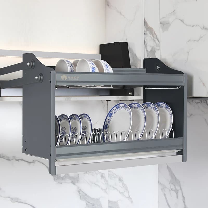Factory Supply Voice Control Drop Down Kitchen Basket Electric Drop Down Basket Electric Drop Down Organizer