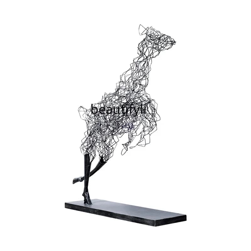 cc182l Large Floor Lucky Deer Sculpture Commercial Center Hotel Sales Office Abstract Artwork Ornaments
