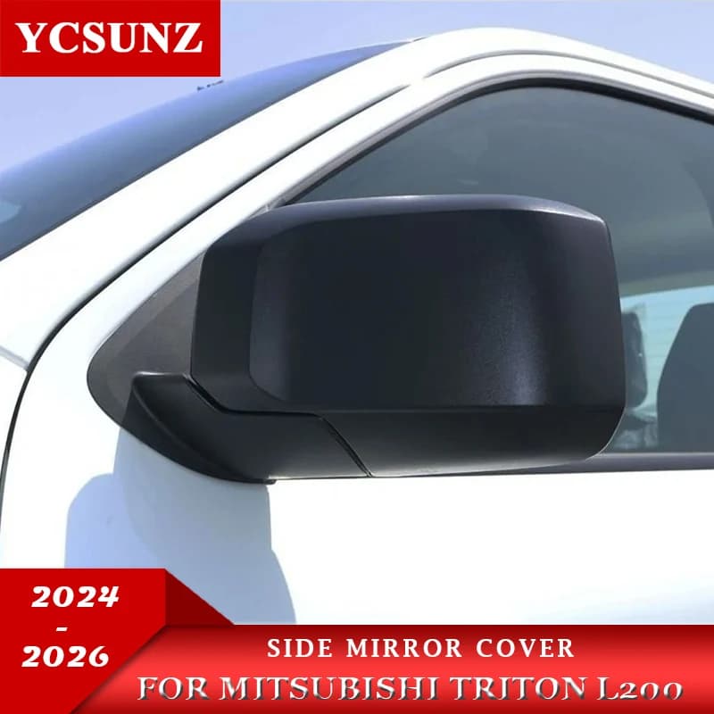 ABS Side Mirror Cover No Signal Hole For Mitsubishi Triton L200 MV 2024 2025 2026 Single Cab Car Accessories