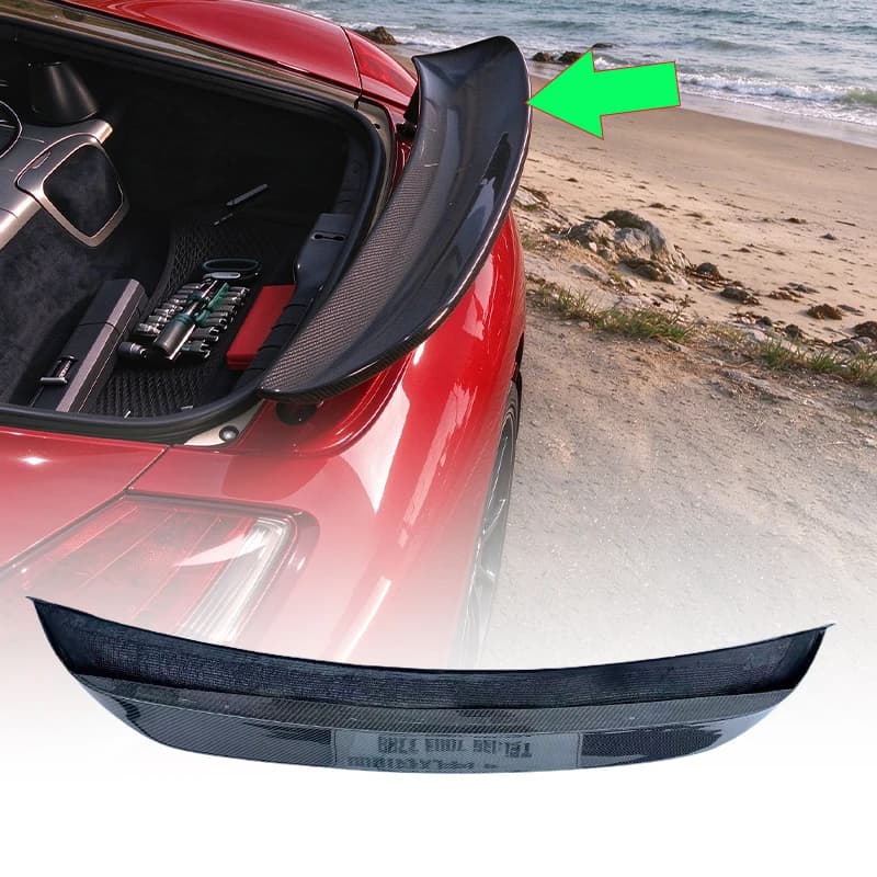 For Porsche Boxster 987 2006-2012  (Only For Soft Top Convertible）Sport Rear Boot Spoiler Wing Auto Exterior Body Kit Aerodynami