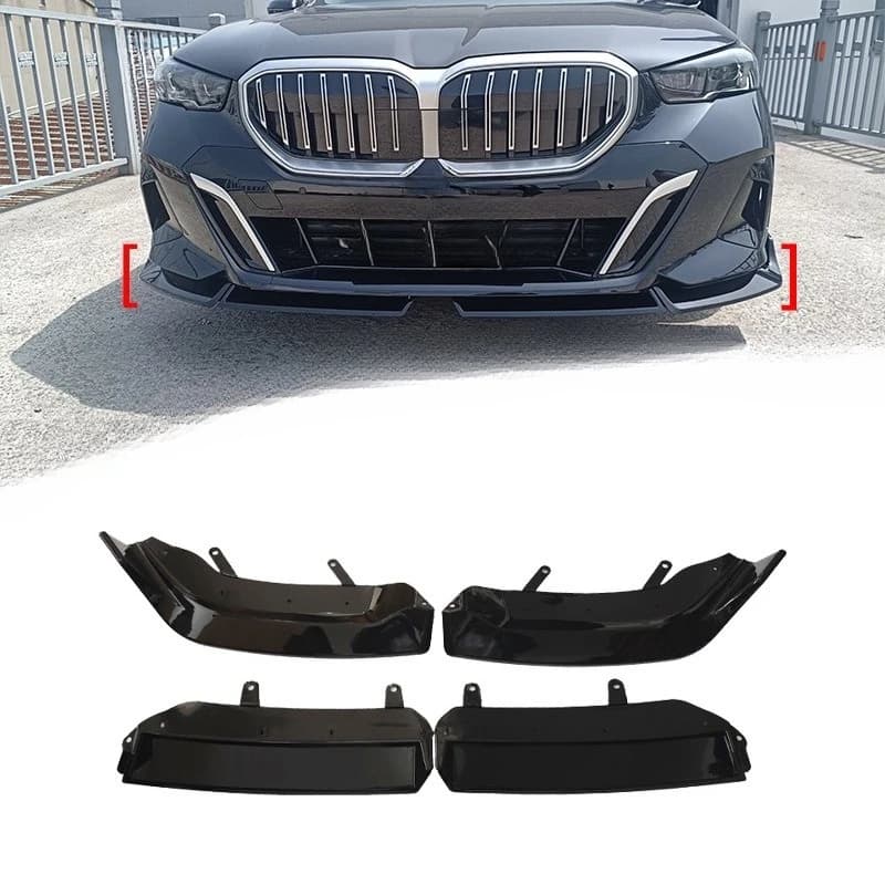 For BMW 5 Series G60 2023-24 Car Front Lip Spoiler M Performance Style ABS Material Direct Fit Exterior Styling Body Kit Upgrade
