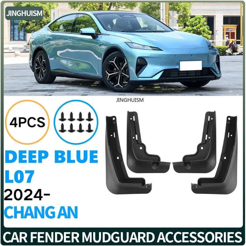Mudguards Car Accessories Mud Flaps For Changan Deep Blue L07 2024 Exterior Upgrade Black Splash For Fender For Protection