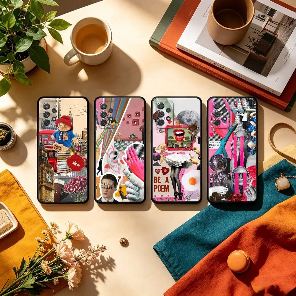 personal  Soft Silicone Black Cover Phone Case For Samsung Galaxy A73,A72,A71,A70,A53,A52,A51