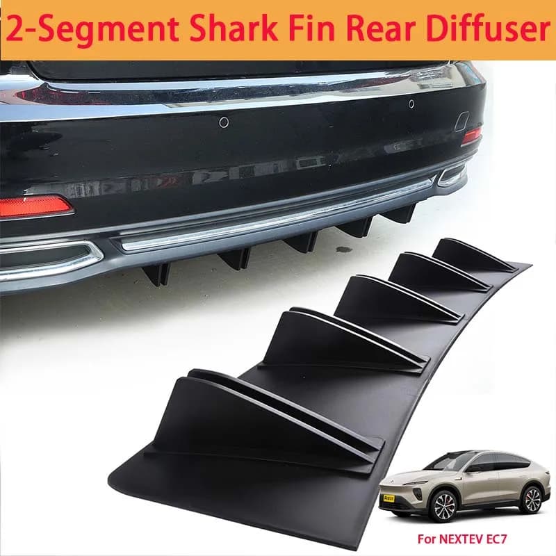For NEXTEV EC7 Shark Fin Rear Diffuser Split Chassis Spoiler Auto Aerodynamic Parts Aerodynamic Modification