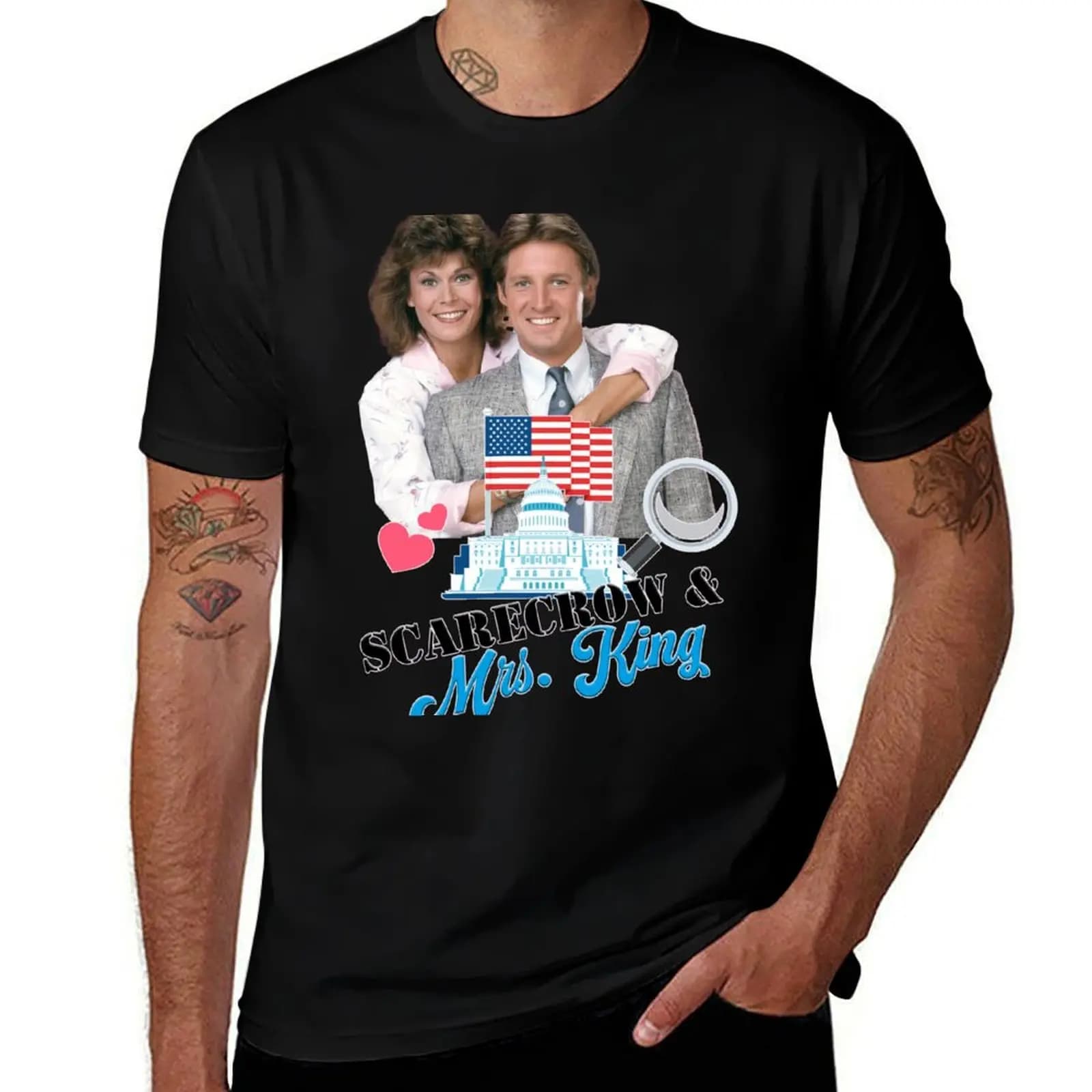 Good entertainment with Scarecrow and Mrs King, the popular agent with a heart as an exciting series from the 80s, great T-Shirt