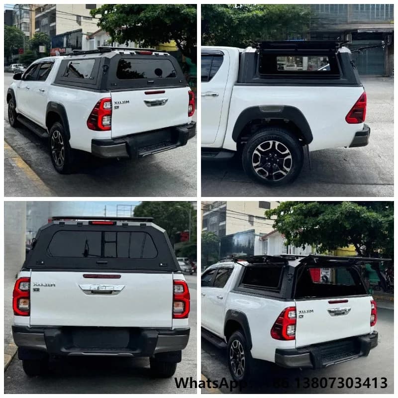 4X4 Accessories Pickup Canopy Hardtop Bed Topper for Toyota Hilux Revo Sr5 Caps Aluminum Leakproof Pickup Truck Cap Truck Caps