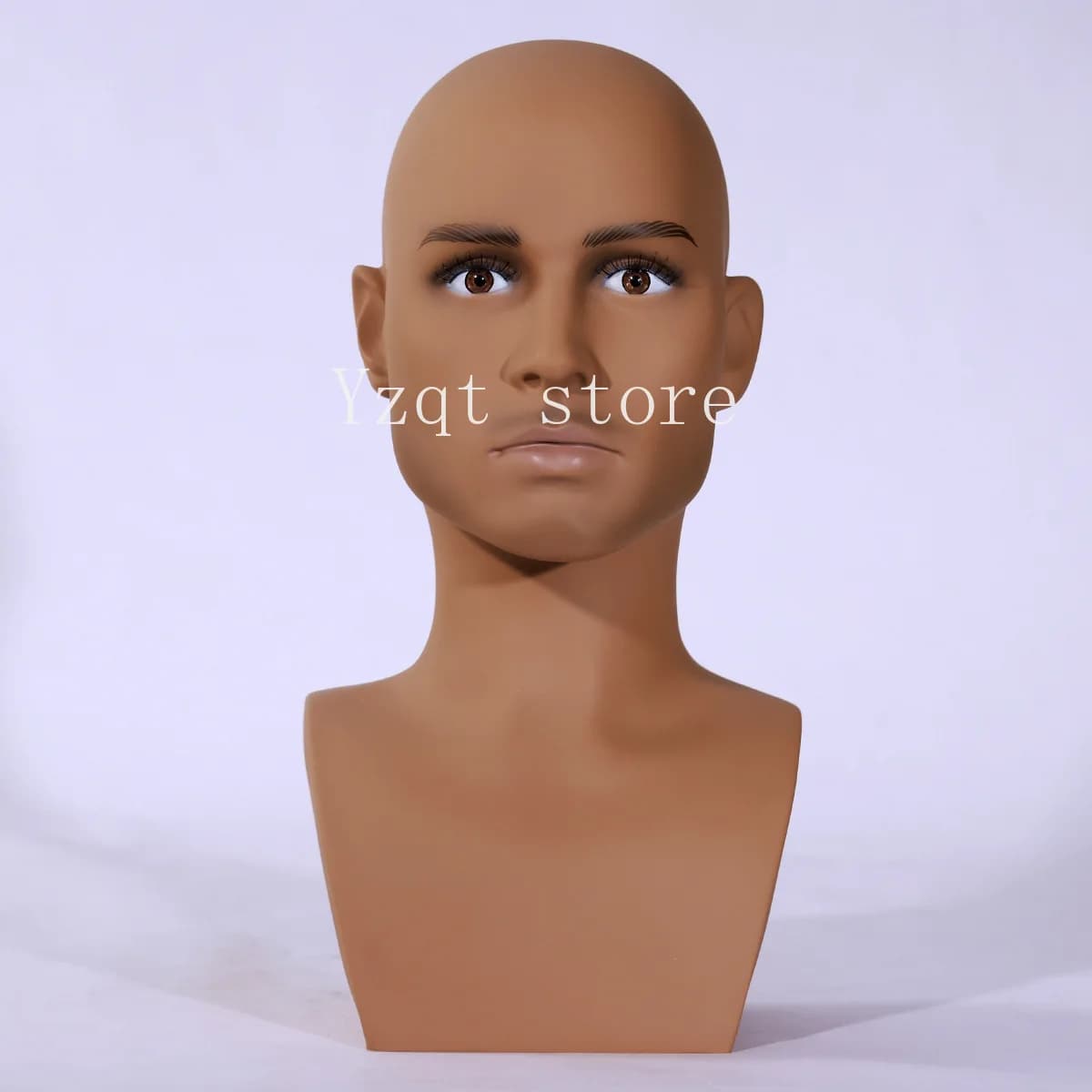 Men's makeup model head European and American wig display African dummy head, sunglasses hat photo props PVC men's head