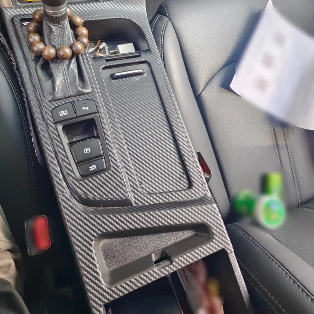 Carbon Fiber Interior car Sticker For Hyundai Sonata 9 LF 2015-2017 Central Console Gear Shift Panel Door Handle Cover Trim