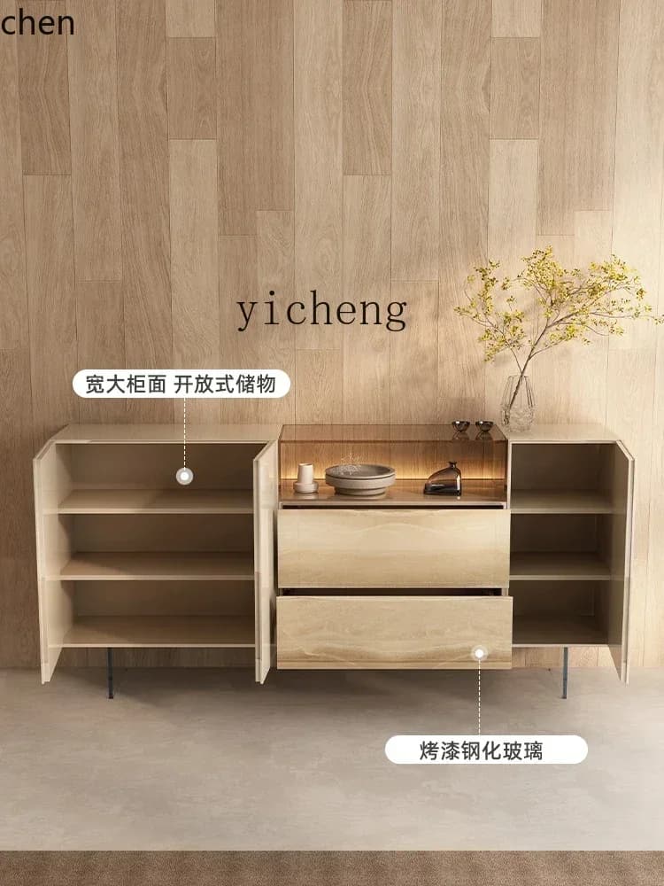y4-light luxury high-end entrance cabinet modern simple acrylic dining side cabinet living room wall storage decorative cabinet