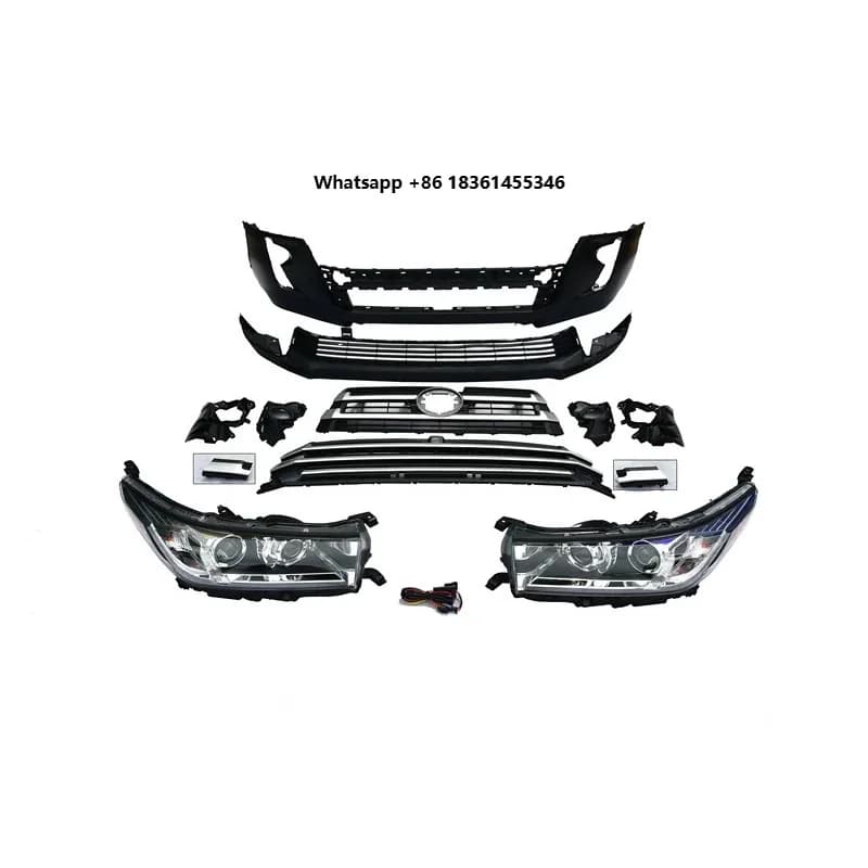 For  Highlander 2015-2017 Upgr To 2018 Original Style  Kit With  Headlight Factory Direct Sales Car Accessories Body Kits