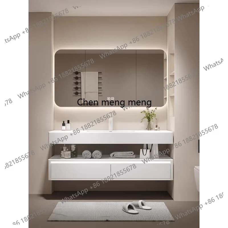 Integrated basin, bathroom cabinet, combined bathroom, sink, washbasin cabinet.