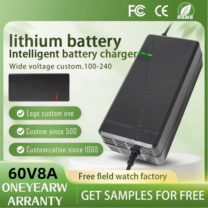 Manufacturer 60V8A ternary lithium iron phosphate battery charger takeaway car electric motorcycle 71.4V67.2V73V