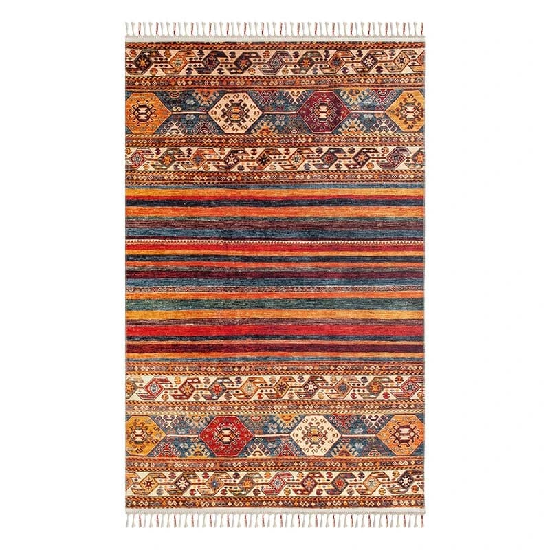 Imported ethnic style carpet Persian corridor living room bedroom Moroccan long floor mat thin short hair bedside