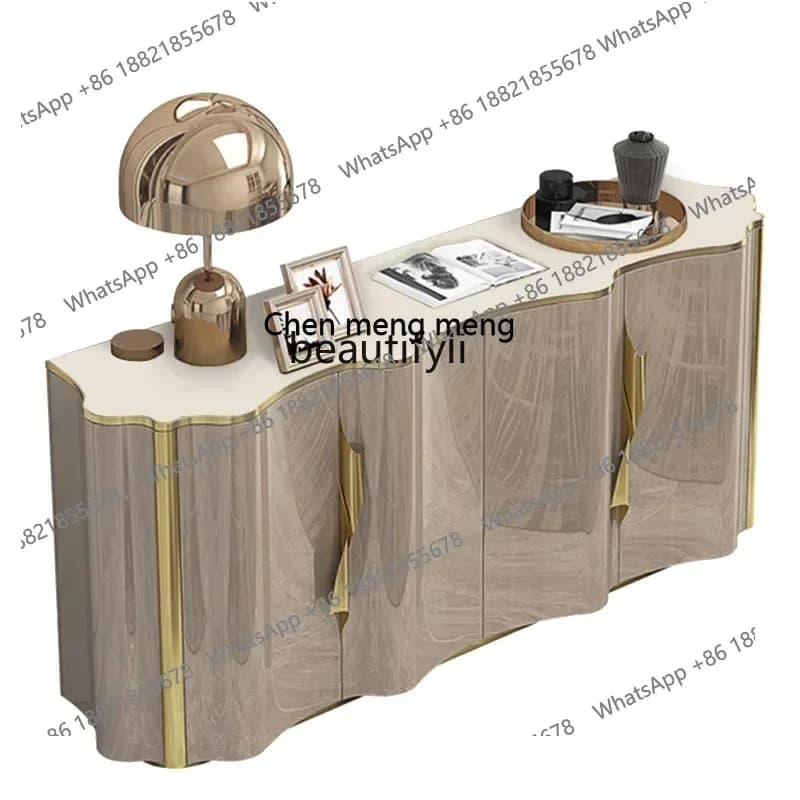 xxqzqSideboard Cabinet Modern Simple Shoe Cabinet Paint Locker Tea Cabinet Small Apartment Entrance Cabinetzqz