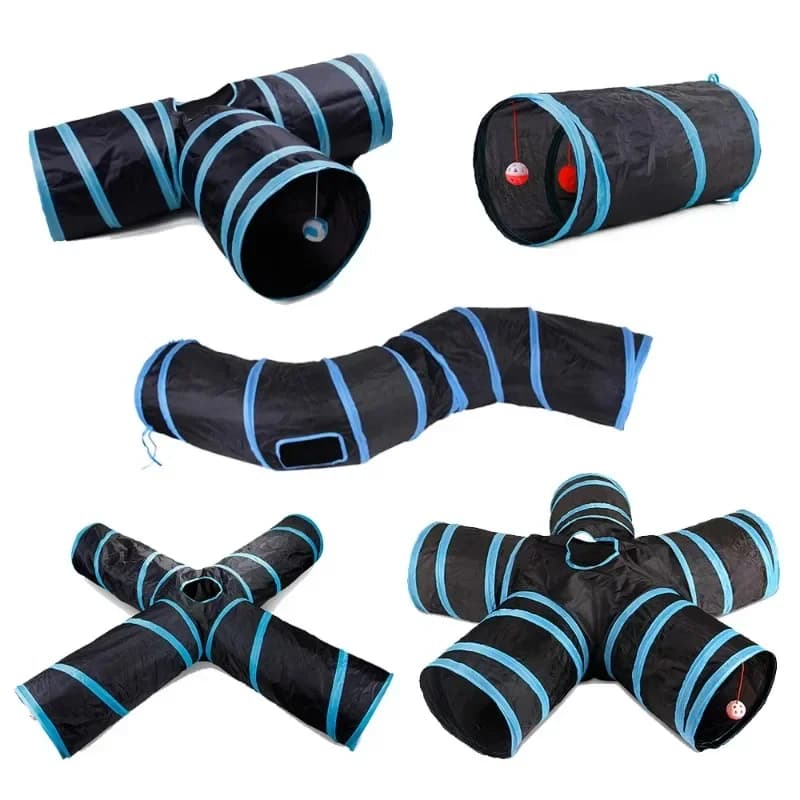 Foldable environmental protection long tunnel toy hidden tunnel interactive cat play toy