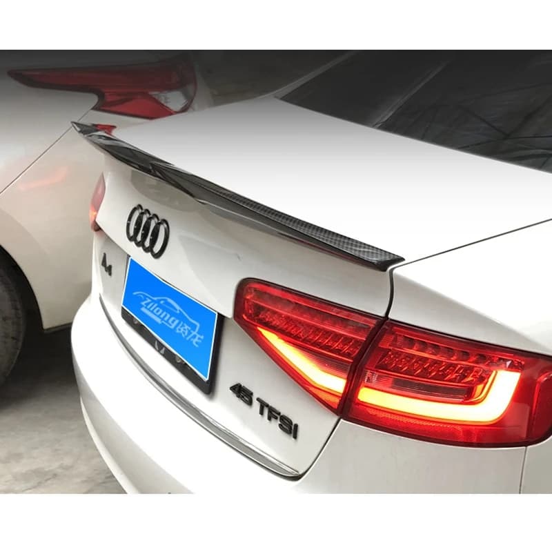 For AUDI A4 B8.5 Sedan M4 style Carbon fiber FRP glossy black Rear Spoiler Trunk Wing 2013-2016