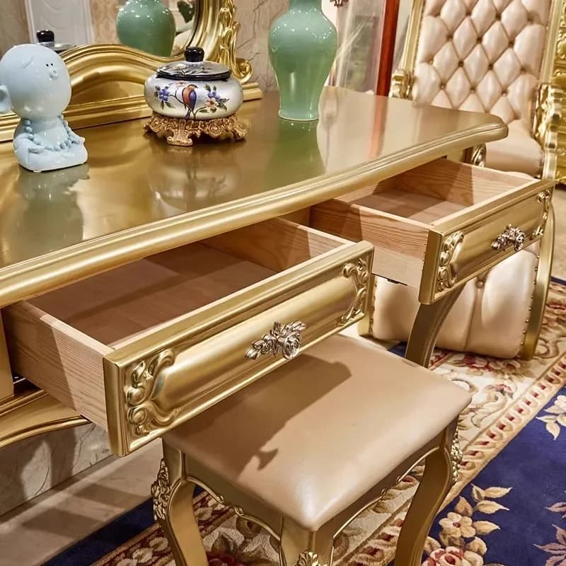 DSA master bedroom solid wood dresser light luxury cosmetic mirror storage box small apartment high-end dresser
