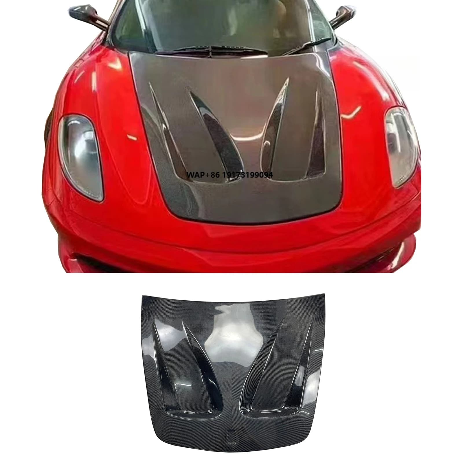 High Quality  Carbon Fiber Hood for F430 Bonnet Perfect Fitment