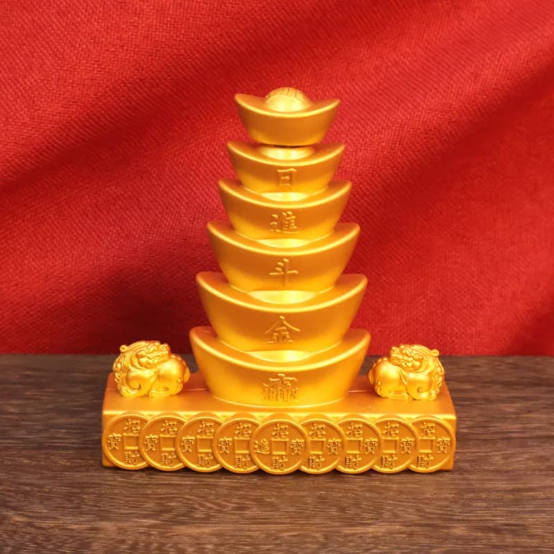 Fortune-Attracting Wealthy Yuanbao Rotating Ornament Sand Gold Color Entrance Cashier Desk Ornament Wealth-Attracting Good Luck