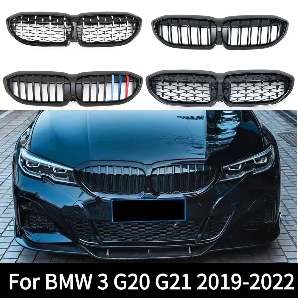 For BMW 3 Series G20 G21 Front Bumper Grill Inlet Mesh Grid Tuning Accessory for 318i 320i 320d 330i 340i 340d 2019-2022