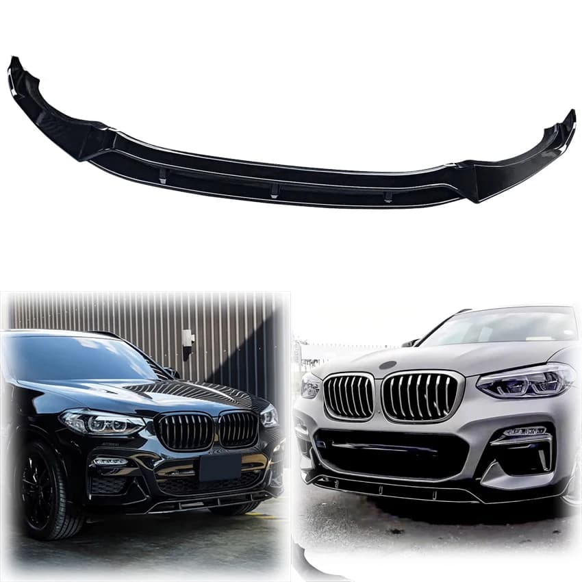 4PCS 2017 To 2021 For BMW X3 G01 X4 G02 M Sport M Tech MP Style Front Bumper Lip Chin Spoiler Splitter Protector Factory Outlet
