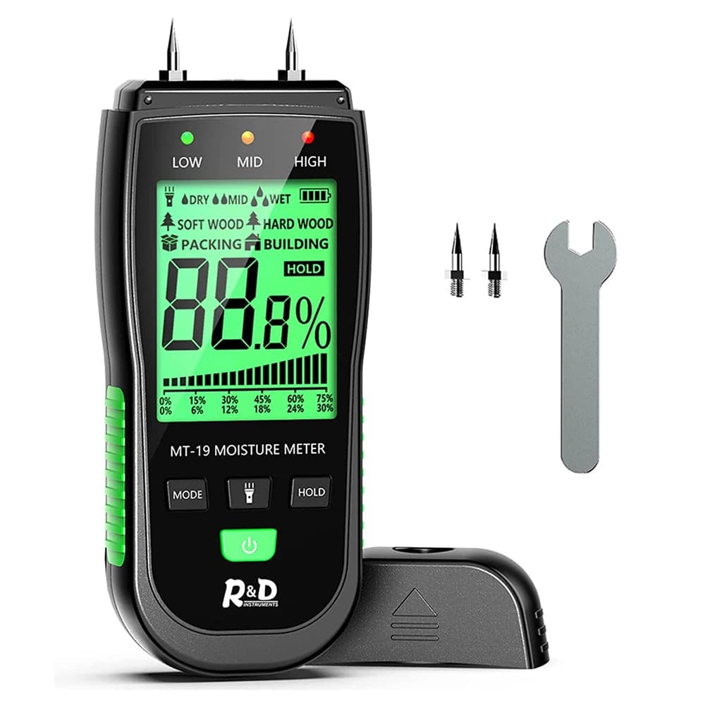 Digital Humidity Meters Wood Moisture Meter Wall Hygrometer Timber Damp Detector Building Humidity Tester Carton