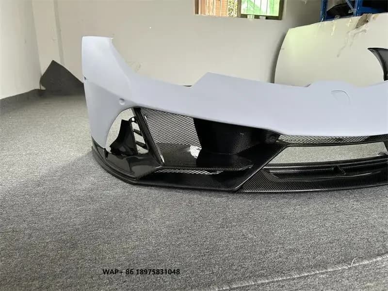EVO Style Half Carbon Fiber Body Kit Front Bumper With Front Lip for Lamborghini-Huracan LP610-4 LP580