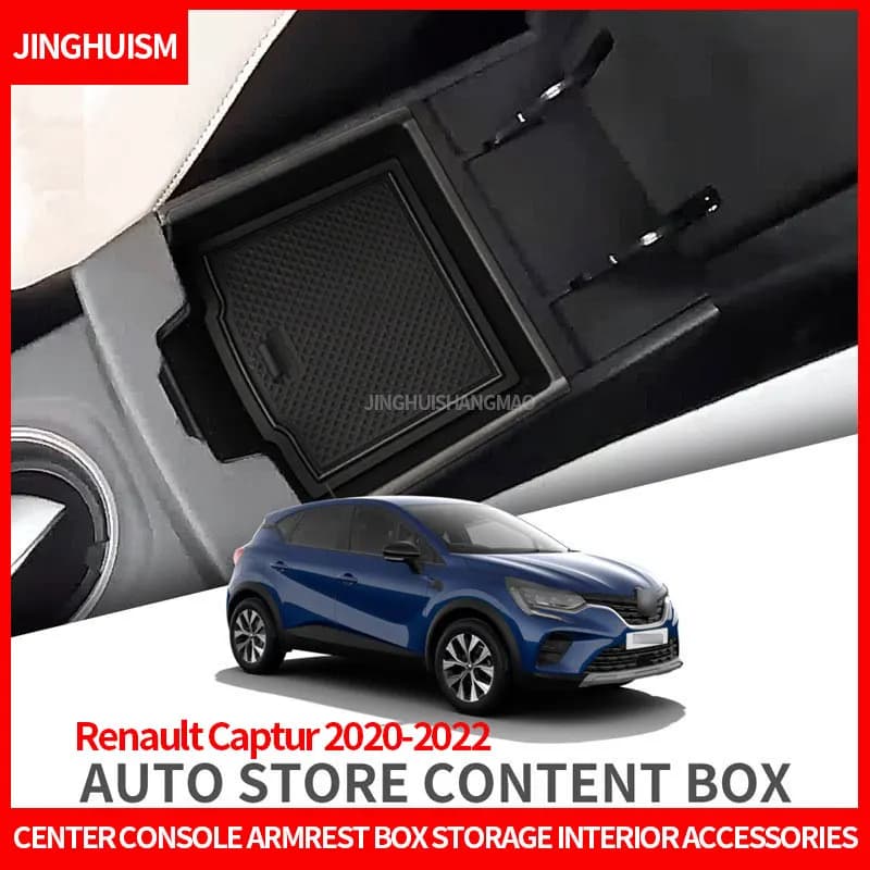 For Renault Captur 2020-2022 Armrest Storage Box Interior Accessories Center Console Organizer Custom Modification Car Upgrade