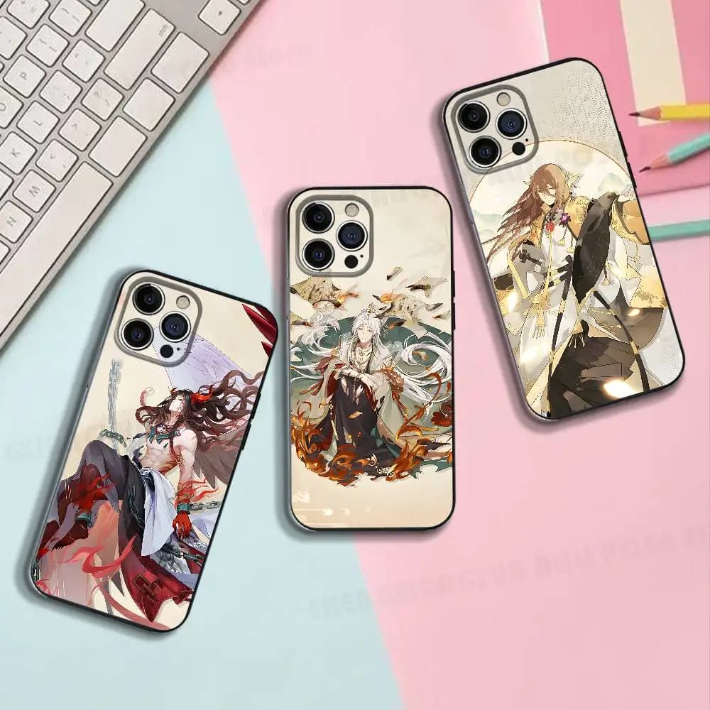 Food Fantasy Kawaii Black Matte Phone Case For IPhone 17,16,15,14,13,12,13,12 Pro Max Plus XS Silicone Soft Back Cover